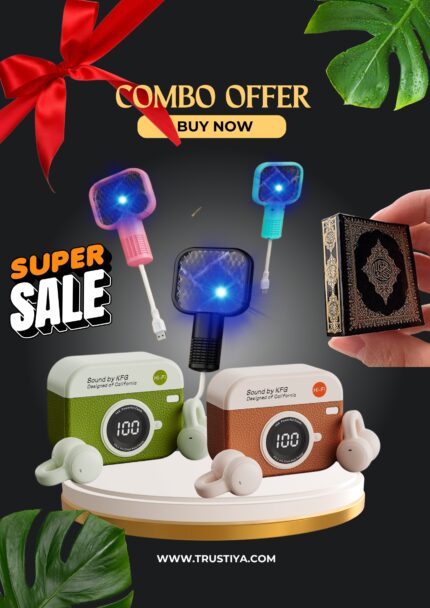 Q87 Earclips II Electric Shock Mosquito Swatter Trap Pest II  Mini Quran Book key ring